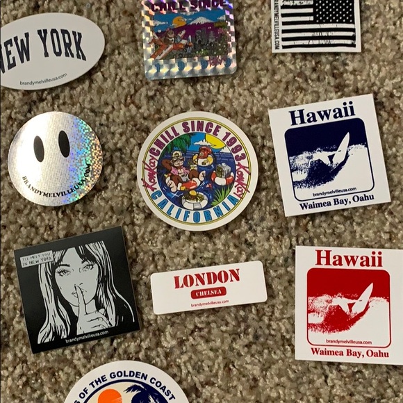 60 BRANDY MELVILLE STICKERS - Picture 5 of 6